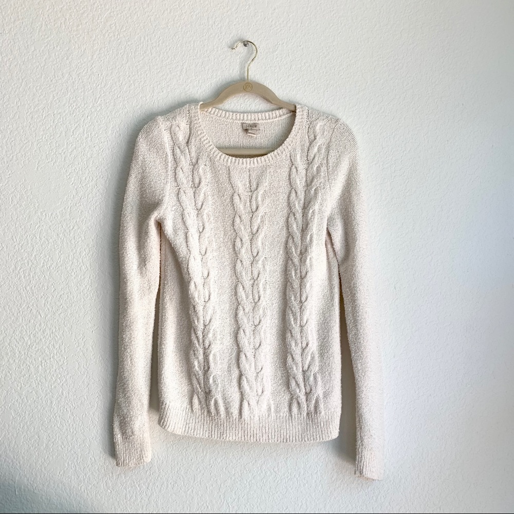 J. Crew Women's Textured Cable Knit Sweater Sz S
